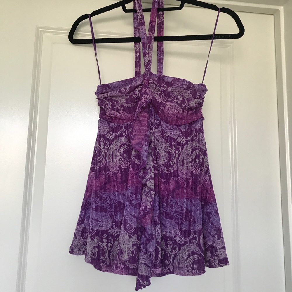 🚫SOLD🚫: Express Purple Ombre Halter Top